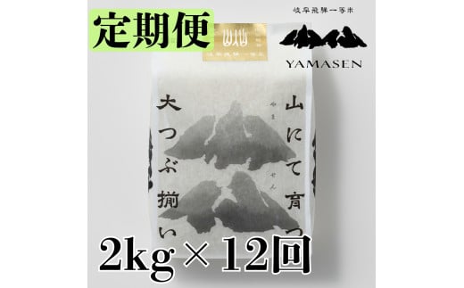 （新米）令和6年産米【定期便】山仙（いのちの壱）2kg×12回 すがたらいす 下呂市金山産 2024年産 毎月 2キロ×12カ月 お米 精米 コシヒカリ 下呂温泉 下呂市 米 ブランド米  1454348 - 岐阜県下呂市