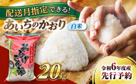 【10月発送】あいちのかおり　白米　20kg　米　お米　ご飯　愛西市/脇野コンバイン [AECP003-1] 1454449 - 愛知県愛西市