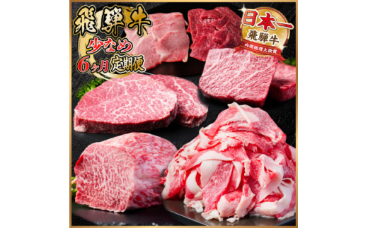 ＜毎月定期便＞飛騨牛 少なめ定期便 計2.5kg＜冷蔵便＞全6回【4055503】 1455541 - 岐阜県羽島市