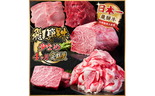 ＜毎月定期便＞飛騨牛 少なめ定期便 計1.3kg＜冷蔵便＞全4回【4055499】 1455539 - 岐阜県羽島市