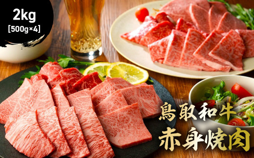 鳥取和牛 赤身焼肉 2kg ( 500g × 4 ) 国産 牛肉 赤身 和牛 黒毛和牛 ブランド牛 焼肉 焼き肉 肉 鳥取県 倉吉市 KR1452 1460991 - 鳥取県倉吉市