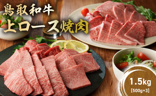 鳥取和牛 上ロース焼肉 1.5kg ( 500g × 3 ) 国産 ブランド牛 牛肉 焼肉 希少 和牛 黒毛和牛 肉 ロース BBQ 冷凍 鳥取県 倉吉市 KR1429 1455149 - 鳥取県倉吉市