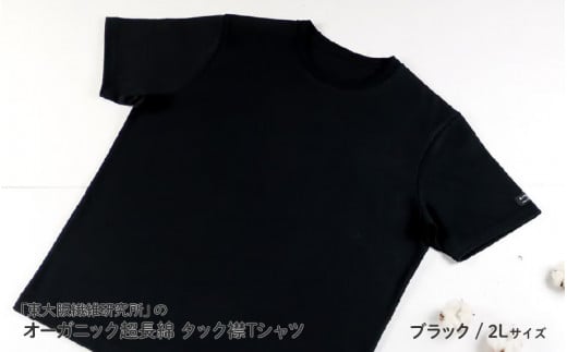 東大阪繊維研究所のオーガニック超長綿タック襟Ｔシャツブラック2L（HOFI-021）