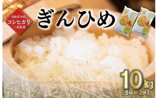 三重県産 コシヒカリ ぎんひめ 精米 5kg×2袋（ 合計 10kg ） ふるさと納税 ふるさと 米 コメ こめ おこめ ギフト プレゼント 贈答 贈り物 御祝い お祝い返礼品 人気 お取り寄せ 三重米 お米 新米 白米 精米 ブランド米 国産 JA 1344396 - 三重県明和町