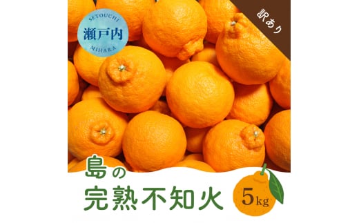 【先行受付】【訳あり】瀬戸内 島の不知火 約5kg 白鷺農園《2025年2月下旬-4月上旬頃出荷》 デコポン と同品種  旬 柑橘 フルーツ 果物 しらぬい デコポン わけあり 規格外 不知火 164003 1457145 - 広島県三原市