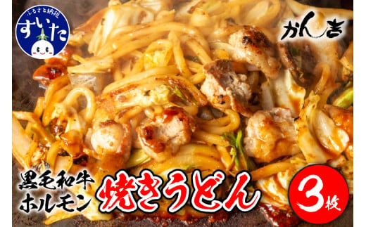 黒毛和牛ホルモン 焼うどん 450g✕3枚入り[大阪府吹田市]