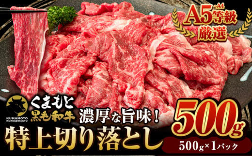 くまもと黒毛和牛 ウデ・モモ 特上 切り落とし 500g (500g×1) 牛肉 冷凍 《1月上旬-1月末頃出荷予定》冷凍庫 個別 取分け 小分け 個包装 モモ スライス 肉 お肉 しゃぶしゃぶ すき焼き A5 A4 1084831 - 熊本県荒尾市