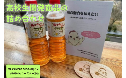 地域の魅力を伝えたい～高校生開発商品の詰め合わせ～Bセット / 田辺市 神島高校 神島屋 神島 コースター 木製コースター 梅製品【ksm001-2】 924753 - 和歌山県田辺市