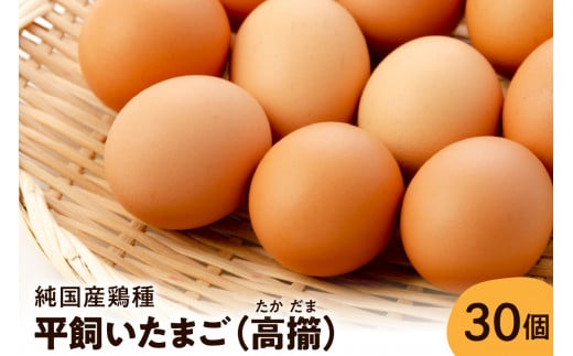 【山形県東根市産】 平飼いたまご 高擶 30個入 半澤鶏卵提供 山形 東根 hi071-001