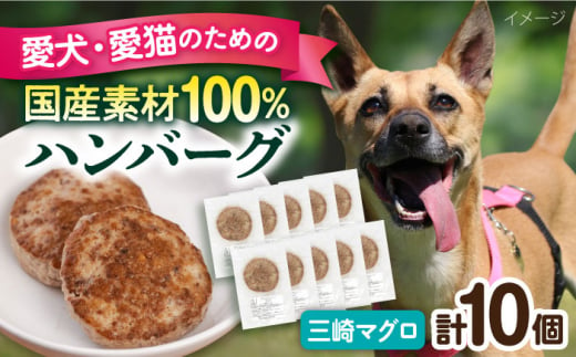 ペットフード 三崎マグロ 100%ハンバーグ 10個セット ペット 犬 猫 手作り 国産 てづくり こだわり まぐろ ドッグフード  横須賀 【ペットフードYM japan】 [AKEX002] 1529407 - 神奈川県横須賀市