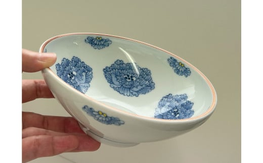 有田焼 手描きボタン柄 中鉢 【起山窯】食器 器 うつわ 鉢 呉須 染付 A20-559 - 佐賀県有田町｜ふるさとチョイス - ふるさと納税サイト