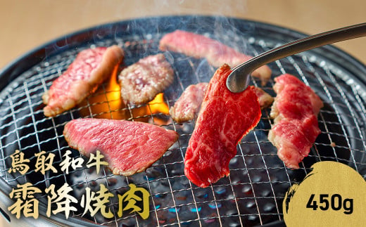 鳥取和牛 霜降焼肉 450g 国産 ブランド牛 牛肉 霜降り 焼き肉 焼肉 和牛 黒毛和牛 肉 ロース バラ BBQ 冷凍 鳥取県 倉吉市 KR1477 1464023 - 鳥取県倉吉市