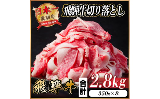 飛騨牛 切り落とし 約2.8kg(約350g×8パック)＜冷蔵便＞【1544103】 1464452 - 岐阜県羽島市