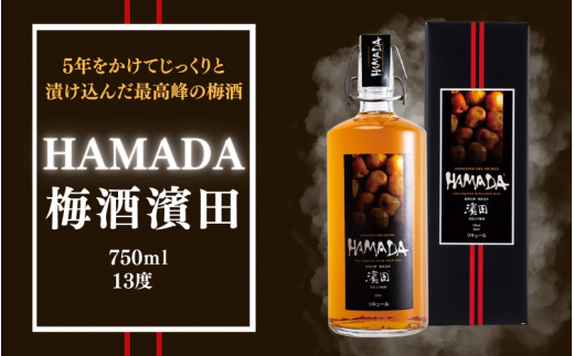 梅酒 【五年熟成】梅酒濱田 HAMADA　750ml  13度/ 田辺市 梅干し 梅干 梅 うめ 梅酒 酒 紀州産 完熟梅 南高梅 金箔【isg019-1】 925100 - 和歌山県田辺市