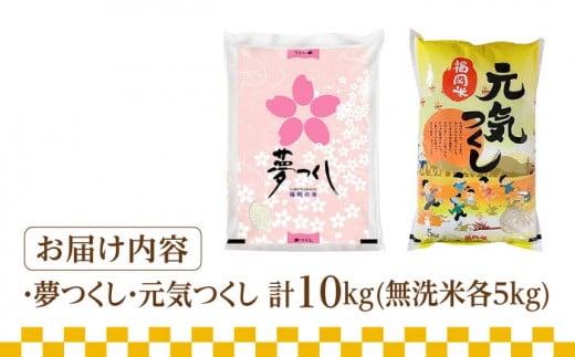 令和5年産】福岡県産米食べ比べ「夢つくし」と「元気つくし」セット 無洗米 計10kg《築上町》【株式会社ゼロプラス】 [ABDD014] お米 白ご飯  元気つくし ブランド米 夢つくし 20000円 2万円 - 福岡県築上町｜ふるさとチョイス - ふるさと納税サイト