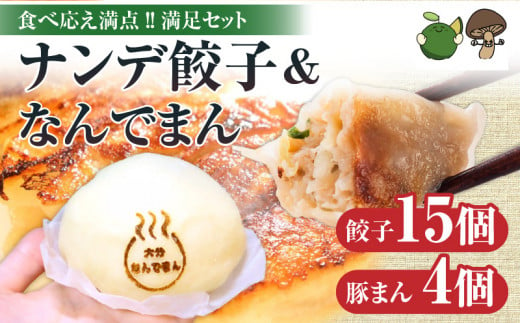 ナンデ餃子＆大分なんでまんセット（餃子15個、豚まん4個） 1469380 - 大分県別府市