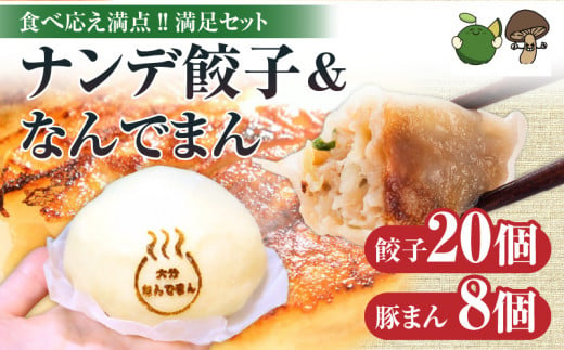 ナンデ餃子＆大分なんでまんセット（餃子20個、豚まん8個） 1469381 - 大分県別府市