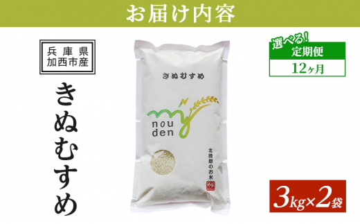 令和6年産新米予約受付】 定期便 きぬむすめ 3kg×2袋 12ヶ月連続お届け 単一原料米 おいしい お米 事業者支援 白米 精米 国産 ごはん ご飯  白飯 小分け 百合農園 - 兵庫県加西市｜ふるさとチョイス - ふるさと納税サイト