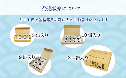 全て検品後、缶詰専用箱に入れて発送いたします
