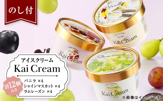 ＜のし付＞食のサスティナブルに貢献するアイスクリーム『KaiCream』12個入り【1132217】 1017220 - 山梨県山梨市