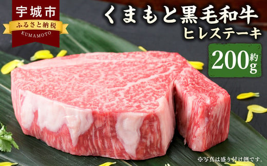 くまもと黒毛和牛 ヒレステーキ 200g 肉 お肉 牛 牛肉 和牛 ヒレ ステーキ 熊本 冷凍 1467477 - 熊本県宇城市