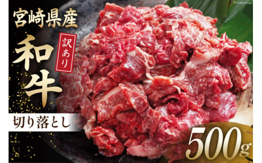 牛肉 訳あり 宮崎県産和牛切り落とし 500g [ウィズ・クリエイティブ 宮崎県 日向市 452060762] 冷凍 数量限定 不揃い 牛 和牛 黒毛和牛 切り落とし