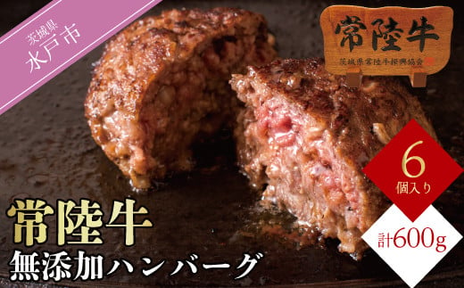 [ふるさと納税] ハンバーグ 無添加 冷凍 常陸牛ハンバーグ100g×6個 ギフト 11000円 焼くだけでレストランの味 プレゼント小分け 黒毛和牛 国産牛 お肉 人気 おすすめ 茨城県 水戸(DU-78)