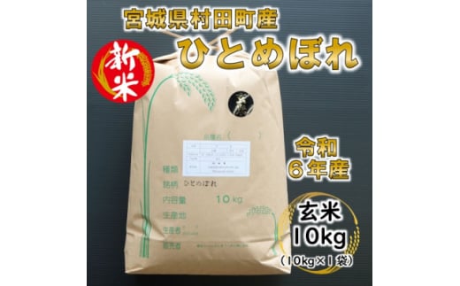 ＜新米＞令和6年産 ひとめぼれ 玄米10kg 宮城県村田町産【1545917】