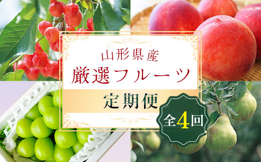 《先行予約 2025年6月発送開始》 山形県の至高！ 山形県厳選 フルーツ定期便 全4回 FSY-1814 1518099 - 山形県山形県庁