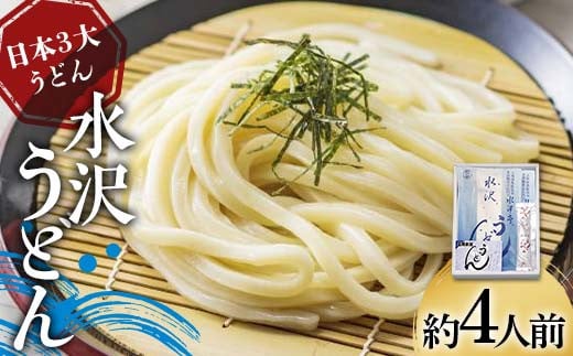 日本3大うどん 水沢うどん 約4人前 《商標登録の店が作った水沢うどん》 うどん 麺 麺類 加工品 食品 群馬県 渋川市 F4H-0431