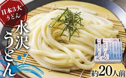 日本3大うどん 水沢うどん 約20人前 《商標登録の店が作った水沢うどん》 うどん 麺 麺類 加工品 食品 群馬県 渋川市 F4H-0434