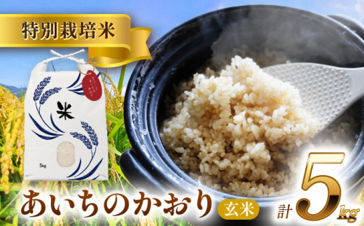 【12月発送】愛知県産あいちのかおり 玄米5kg 特別栽培米 お米 ご飯／戸典オペレーター [AECT026-12] 1470933 - 愛知県愛西市