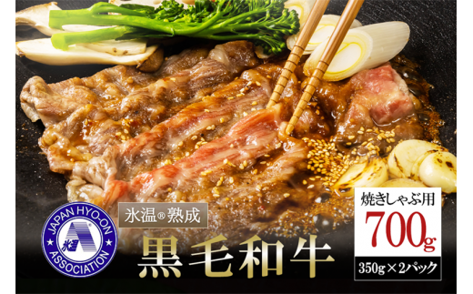 [令和6年10月出荷分]氷温(R)熟成の黒毛和牛 焼きしゃぶ用 700g