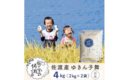 【新米】佐渡島産 ゆきん子舞 白米 4Kg（2kg×2袋） 令和6年産 1471963 - 新潟県佐渡市