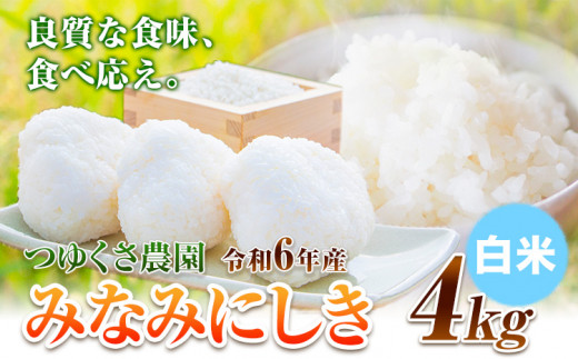 新米 令和6年産 みなみにしき 白米 4kg  熊本県 荒尾市産 米 つゆくさ農園 白米 選べる 《30日以内に出荷予定(土日祝除く)》 米 こめ コメ 白米  1235027 - 熊本県荒尾市