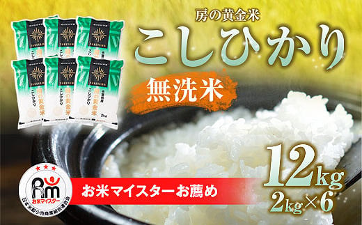 【新米】令和6年産 房房の黄金米「コシヒカリ」12kg（2kg×6袋） 千葉県 山武市 ふるさと納税 SMBR012 1472398 - 千葉県山武市