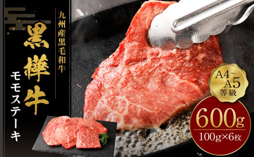 ステーキ 牛肉 A4 A5 モモステーキ 計600g （ 100g×6 ） ビーフ キャンプ 肉 おかず モモ 赤身 和牛 牛 お肉 黒毛和牛 国産 冷凍 九州産黒毛和牛  杉本本店 黒樺牛 A4~A5等級 モモステーキ 100g×6 計600g