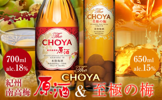 【先行予約】THE CHOYA 紀州南高梅原酒 700ml 至極の梅 650ml 計2本 セット 飲み比べ 羽曳野商工振興株式会社《12月中旬より出荷予定(土日祝除く)》大阪府 羽曳野市 送料無料 梅酒 梅 酒 CHOYA チョーヤ チョーヤ梅酒 お酒 紀州南高梅 至極の梅 1291668 - 大阪府羽曳野市