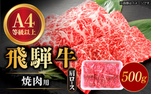 飛騨牛 焼肉用 ロース・肩ロース 500g  A4等級以上  多治見市 / 渡辺精肉店 和牛 ブランド牛 牛肉 [TAZ030] 1475923 - 岐阜県多治見市