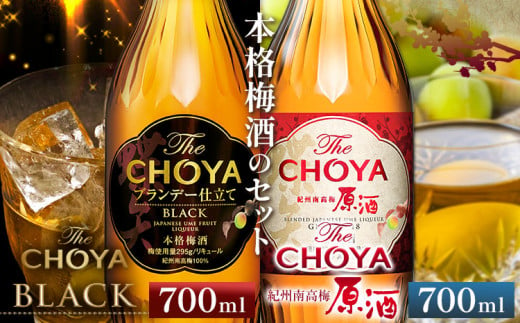 【先行予約】The CHOYA BLACK 700ml The CHOYA 紀州南高梅原酒 700ml 計2本 セット 飲み比べ 羽曳野商工振興株式会社《12月中旬より出荷予定(土日祝除く)》大阪府 羽曳野市 送料無料 梅酒 梅 酒 CHOYA チョーヤ チョーヤ梅酒 お酒 紀州 南高梅 black 1262375 - 大阪府羽曳野市