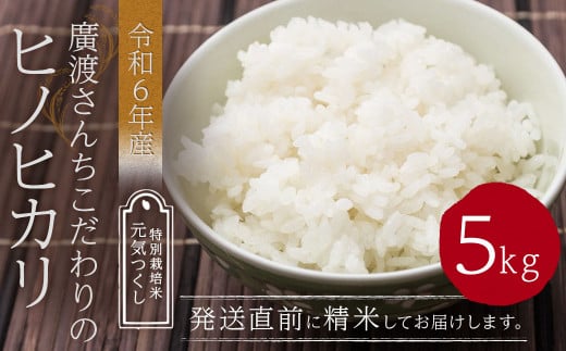 【令和6年産】廣渡さんちこだわりの ヒノヒカリ 5kg 米 こめ お米 ご飯 岡垣町 【2024年10月上旬発送開始】 1475688 - 福岡県岡垣町