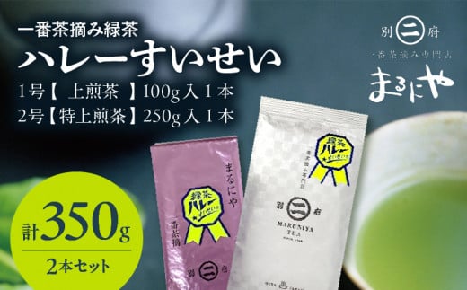 一番茶摘み緑茶ハレーすいせい2号(特上煎茶)250g・1号(上煎茶)100g　2本セット 298257 - 大分県別府市