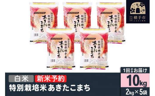 【令和6年産新米予約】【白米】特別栽培米あきたこまち 10kg（2kg×5袋） 1022785 - 秋田県横手市