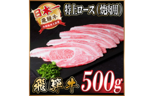 飛騨牛 特上ロース 焼肉 500g【1543790】 1478333 - 岐阜県羽島市