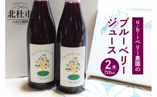 O-B-Iベリー農園のブルーベリージュース　720ml×2本 1488203 - 山梨県北杜市