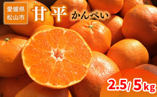 [ご家庭用] 1月下旬から発送 甘平 2.5kg または 5kg 愛媛 みかん 先行予約 蜜柑 柑橘 果物 くだもの フルーツ お取り寄せ グルメ 期間限定 数量限定 人気 おすすめ 愛媛県 松山市