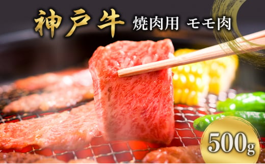 神戸牛  焼肉用 モモ肉 500g  [ 肉 牛肉 焼肉  BBQ モモ もも 焼き肉 やきにく バーベキュー 神戸ビーフ ブランド牛 冷蔵 兵庫県 小野市 ] 1480228 - 兵庫県小野市