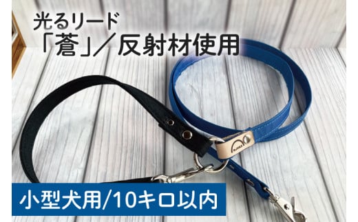 40-16 【小型犬用10キロまで】光るリード「蒼」【散歩 愛犬 夜散歩 手作り 阿見町 茨城県】 701518 - 茨城県阿見町