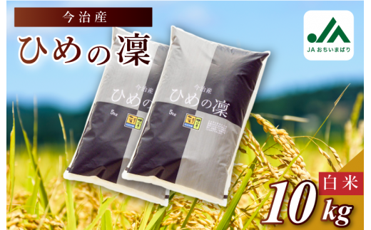 【令和6年産】【決済から14日前後で発送】今治産 米（ひめの凜）10kg【VB01580k10】米 お米 コメ おこめ 白米 精米 ごはん ご飯 ひめの凜 愛媛県産 今治産 1479088 - 愛媛県今治市