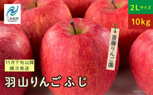 《2024年11月下旬以降順次》羽山のりんご ふじ2Lサイズ10kg りんご 果物 フルーツ 羽山りんご 10kg ふじ 人気 くだもの おすすめ お中元 お歳暮 ギフト 二本松市 ふくしま 福島県 送料無料【斎藤りんご園】 1480808 - 福島県二本松市